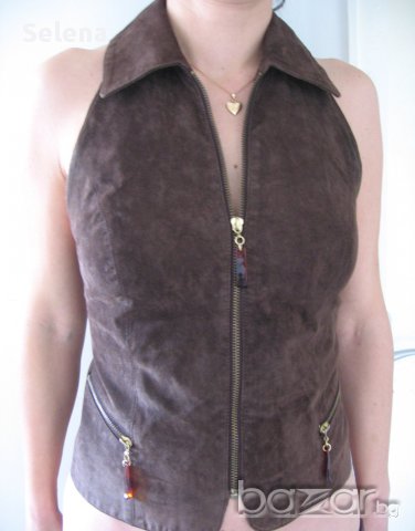 Кожен дамски топ Apart с гол гръб, снимка 1