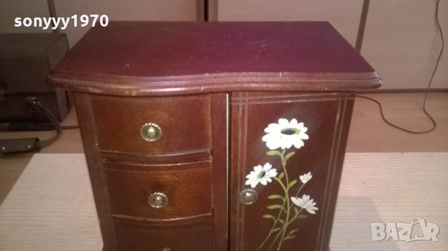 красива музикална кутия с огледало и чекмеджета-от швеицария, снимка 6 - Колекции - 25413749