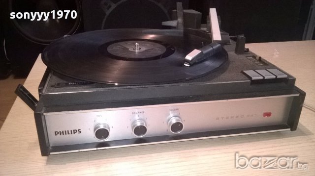 Philips stereo 347-ретро грамофон с усилвател-внос швеицария, снимка 5 - Грамофони - 14743023