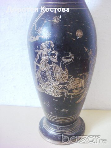 Стара бронзова ваза 2, снимка 6 - Антикварни и старинни предмети - 14786243