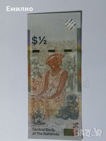 BAHAMAS 1/2 DOLLAR 2019 UNC , снимка 2 - Нумизматика и бонистика - 25568876