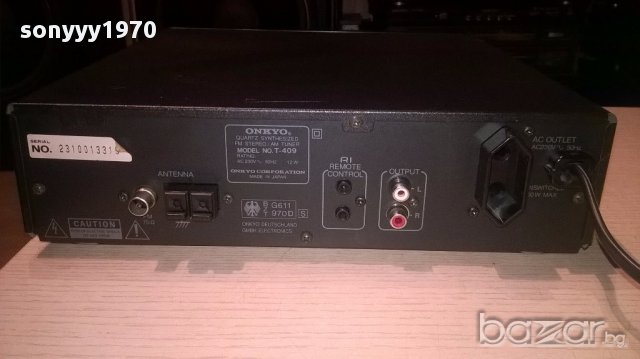 Onkyo t-409 stereo tuner-made in japan-внос швеицария, снимка 11 - Ресийвъри, усилватели, смесителни пултове - 15804349