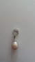сребърна висулка с естествена перла, снимка 1 - Колиета, медальони, синджири - 21327099