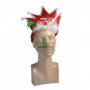 Коледна диадема - корона с надпис Весела Коледа. Изработена от мек полар, PVC материал, филц и пух.