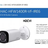 Dahua HAC-HFW1400R-VF-IRE6 - HDCVI 4MP Варифокална Камера Вградена 4kV TVS гръмозащита -40°С до +60°, снимка 1 - HD камери - 21739485