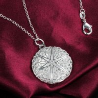 Ново колие кръг сребърно покритие 925 - мод.45, снимка 2 - Колиета, медальони, синджири - 11413715