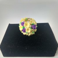 Ръчно изработени висулки букет от цветя, снимка 6 - Колиета, медальони, синджири - 22145768