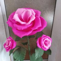 Гигантски рози от хартия, снимка 10 - Изкуствени цветя - 25247297