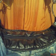 Чанта дамска от дънков плат със кожени мотиви, снимка 7 - Чанти - 14485084