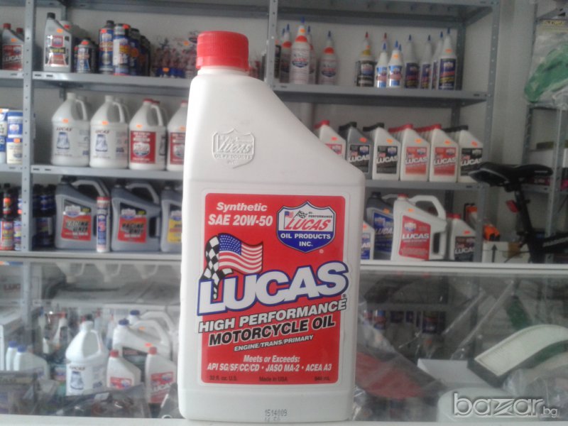 Висококачествено мотоциклетно масло 20W50 на Лукас Ойл, снимка 1