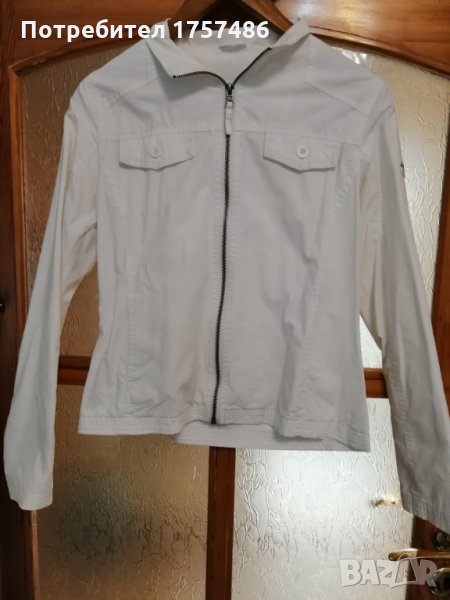 Бяло пролетно-есенно яке, снимка 1