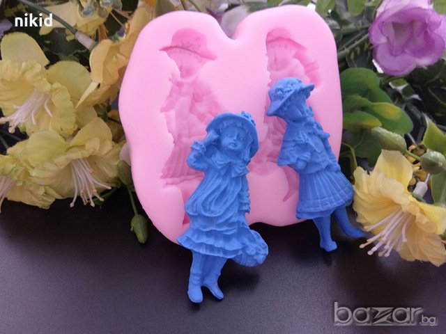 2  модерни дами силиконов молд форма декорация украса торта фондан шоколад, снимка 1