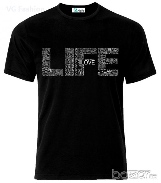 Мъжка тениска Life Typography Quotes T-Shirt, снимка 1