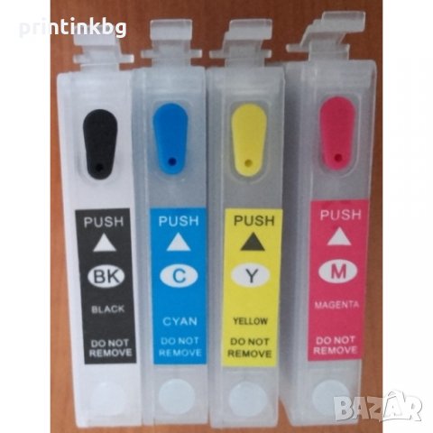 Зареждаеми/презареждащи се мастилени касети за принтери Epson 16XL,с номер T1631-T1634 и T1621-T1624, снимка 1