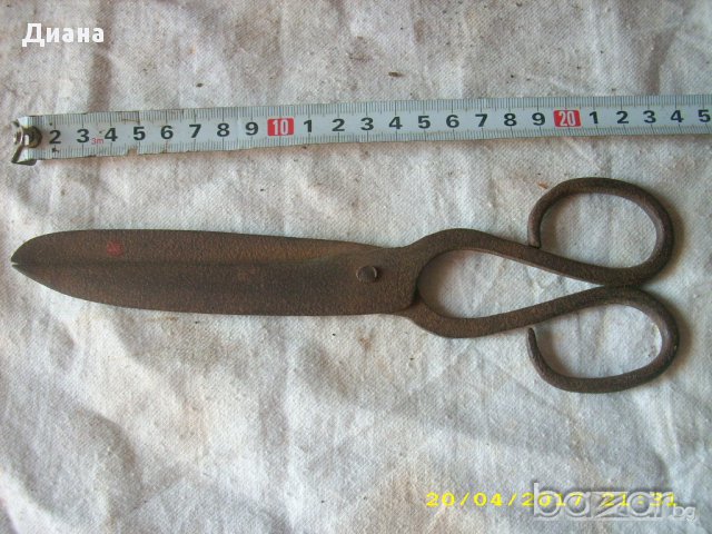 кована абаджийска ножица, снимка 1 - Антикварни и старинни предмети - 18048601