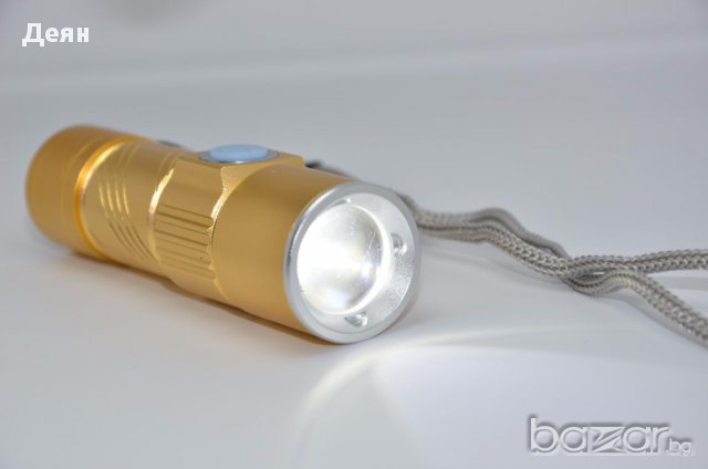USB Акумулаторен LED Фенер, снимка 5 - Друга електроника - 17465102