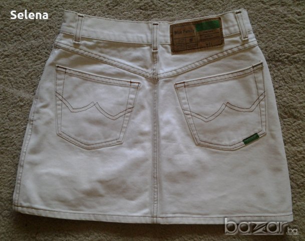 къса дънкова пола Benetton, снимка 2 - Поли - 18648325