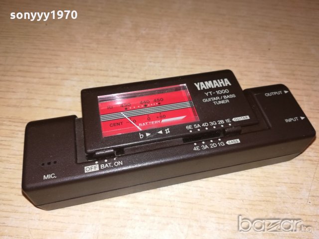 yamaha yt-1000 guitar/bass tuner-внос англия, снимка 3 - Струнни инструменти - 20694315
