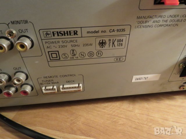Тежката артилерия - 110 w на канал - HiFI усилвател FISHER CA - 9335 ще изтиска вашите тонколони . , снимка 8 - Аудиосистеми - 24089828