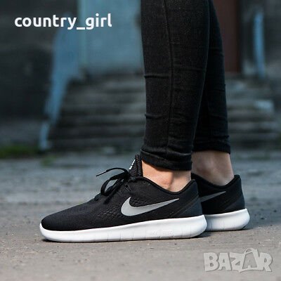 Nike Free RN black/anthracite/metallic silver - страхотни дамски маратонки, снимка 2 - Маратонки - 25094677
