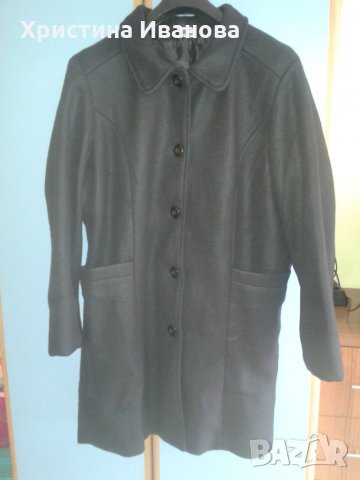 Черно дамско палто, снимка 2 - Палта, манта - 22384362
