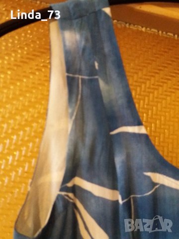 Дам.рокля-"Evelin Brandt"-/вискоза/-цвят-синя+бяло. Закупена от Германия., снимка 7 - Рокли - 22028691