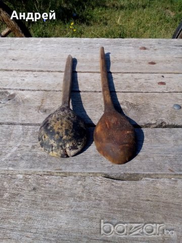 Старинна дървена лъжица, снимка 5 - Антикварни и старинни предмети - 17759339