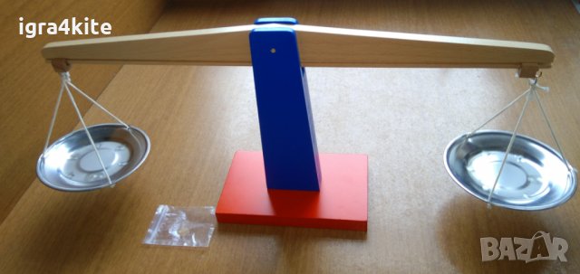 Голяма везна Монтесори с метални тави-Монтесори теглилка, снимка 2 - Образователни игри - 25014773