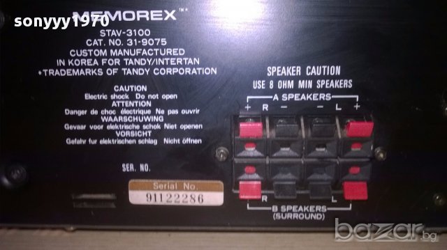 Memorex stav-3100 receiver-650w на трафа-внос швеицария, снимка 15 - Ресийвъри, усилватели, смесителни пултове - 15543476