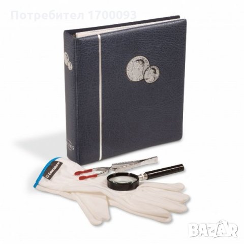  Албум + ръкавици + лупа + пинсета - Leuchtturm - Германия