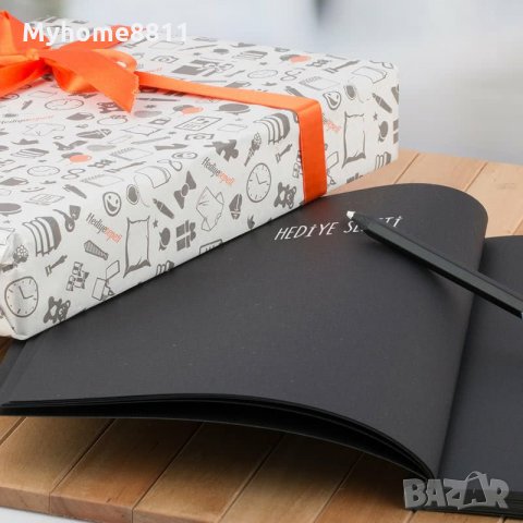 Черна тетрадка с бял химикал, снимка 1