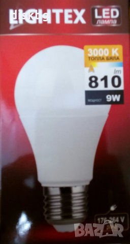 LED лампа "Lightex" 9W, E27, снимка 1 - Други стоки за дома - 25891291