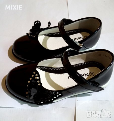 Детски черни лачени обувки Nelli Blu, № 27, снимка 7 - Детски обувки - 26121335