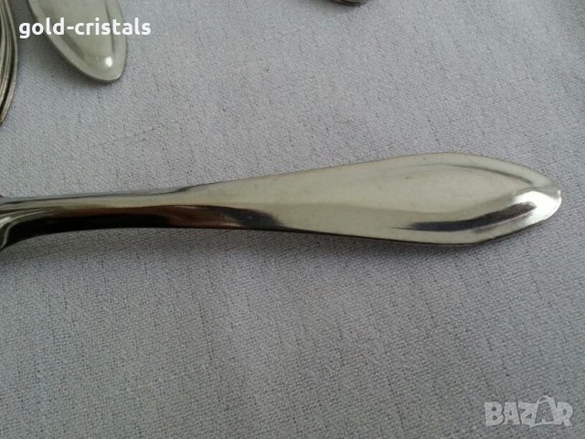  българска алпака хром лъжички за чай кафе , снимка 4 - Антикварни и старинни предмети - 23556754