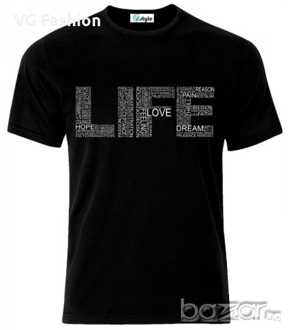 Мъжка тениска Life Typography Quotes T-Shirt, снимка 1