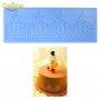 4 връхчета силиконов молд за сладка захарна дантела - за украса декорации на торти