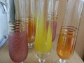 ретро стъклени цветни чаши , снимка 9