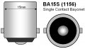 LED диодна крушка тип BA15S 12 волта С41, снимка 2