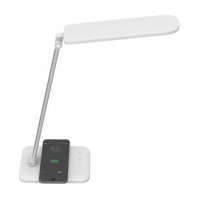 Настолна LED Лампа 7W Wireless Charger 3in1 - Бяла, снимка 1 - Настолни лампи - 22665497