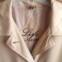 Луксозен немски шлифер с подплата "Life All Seasons" 46/ XL като нов, снимка 3 - Палта, манта - 19769001