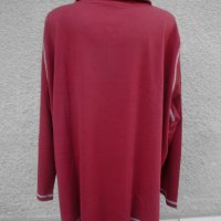 4XL Нова  тъмно червена блуза с цип , снимка 9 - Блузи с дълъг ръкав и пуловери - 23414299