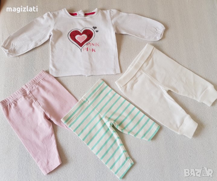 Клинчета и блузка 0-3 месеца, снимка 1