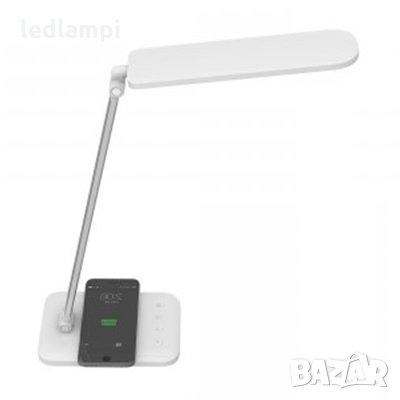 Настолна LED Лампа 7W Wireless Charger 3in1 - Бяла, снимка 1