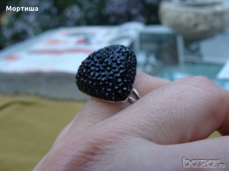 Сребърен пръстен с камъни Swarovski  НАМАЛЕНИЕ , снимка 1