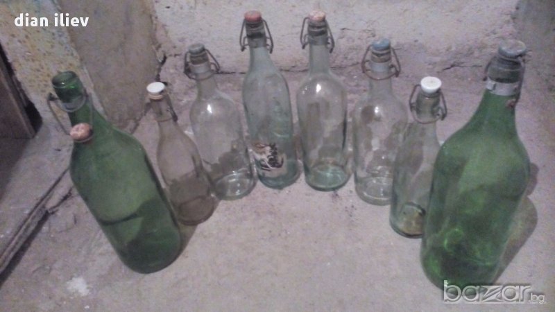 Стари Бутилки С Керамични Тапи, снимка 1