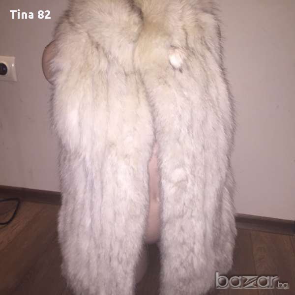 Дамски елек сребърна лисица -естествен косъм , снимка 1