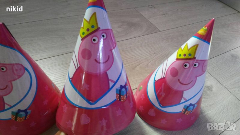 Пепа Пиг peppa pig pepa картонена Голяма Малка парти шапки шапка рожден ден, снимка 1