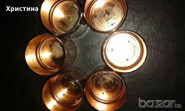 подстакани медни- 6бр, снимка 1