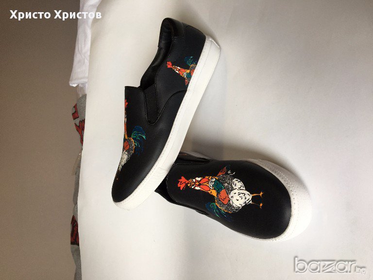 Кецове DOLCE&GABBANA SLIP ON LONDON SNEAKERS IN PRINTED LEATHER, снимка 1