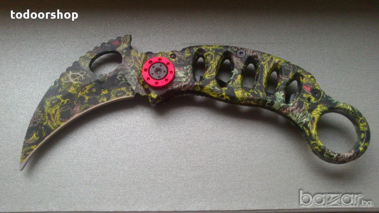 Сгъваем НОЖ КАРАМБИТ МК-3 MANTIS KNIVES принт покритие, снимка 1